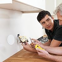 Vista 5 de Sosation 6 piezas de placa de techo cubierta de agujero de pared, placa plana de plástico en blanco con 48 piezas de cinta adhesiva de doble cara