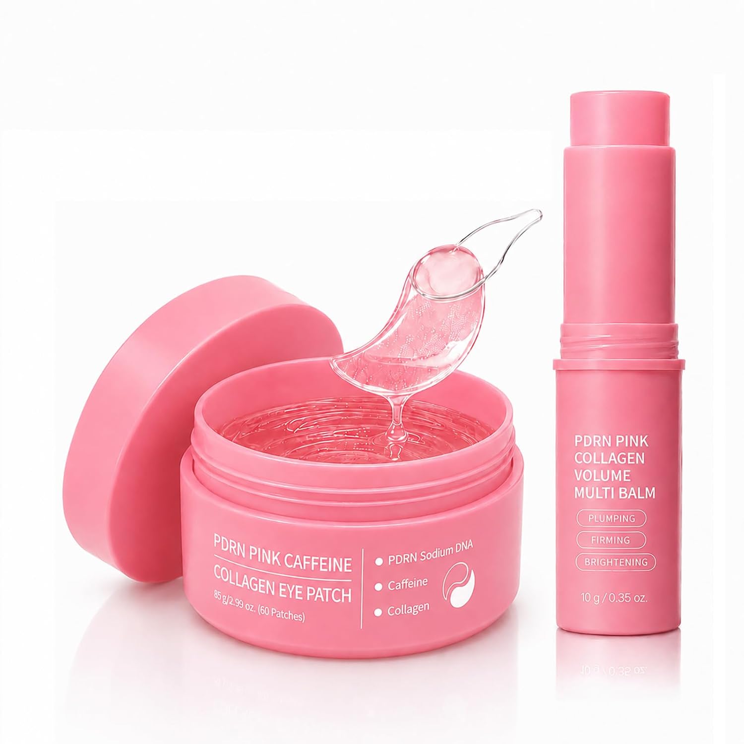 PDRN Collagen Multi Balm Stick with Volufiline + Caffeine Eye Patches Set
