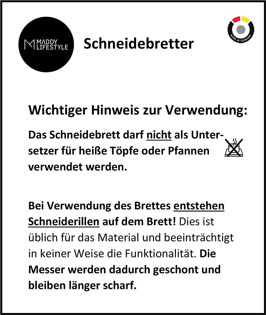Hochwertiges MADE IN GERMANY Schneidebrett Kunststoff extra schwer – lebensmittelechtes, spülmaschinenfestes und messerschonendes Küchenbrett – PE 500 (Schwarz/Bunt, 50x30x1,5cm)