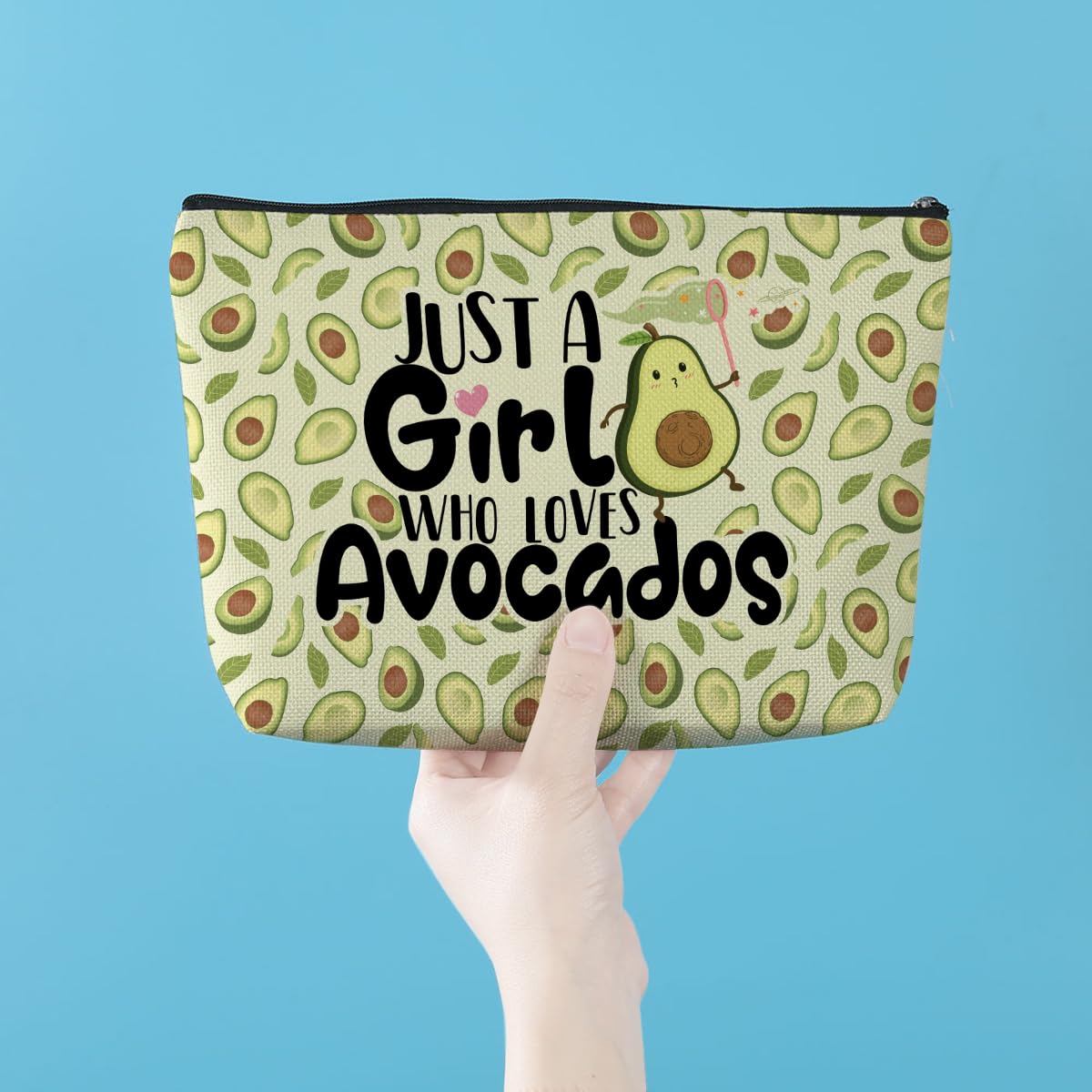 Azteoiz Cute Avocado Makeup Bag: Avocado Stuff Cosmetic & Travel Toiletry Bag