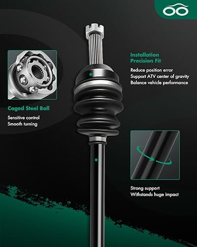 Vista 437 de SCITOO 1333081 1333947 Eje CV trasero izquierdo derecho para 2016-2020 para Polaris General 1000 2017-2020 para Polaris General 4 1000 2015-2018