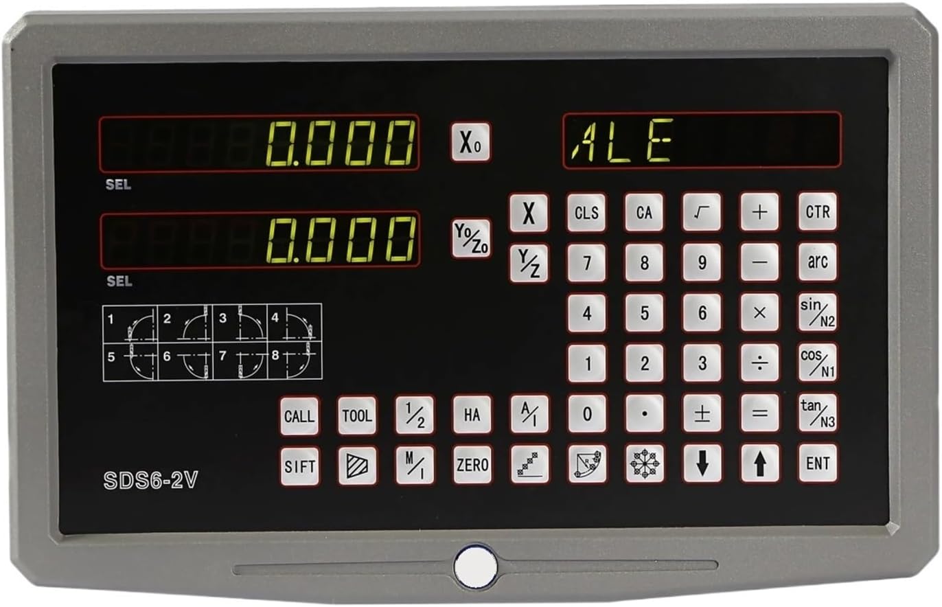 SDS6-2V 2 軸デジタル読み出し旋盤フライス盤デジタルディスプレイ付き