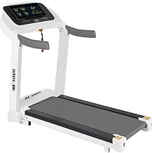 91-Durafit Sprint 5 HP Peak BLDC Motorized Hydraulic Foldable Treadmill 16 Km/Hr Max Speed 140Kg User Weight Bluetooth Speaker Wynd app Home use White