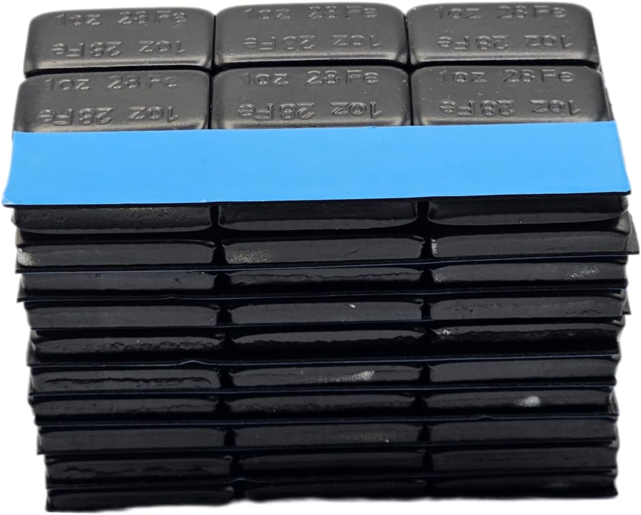 C-HORSE 540 Pcs,1 Oz, Black, Adhesive Stick On Wheel Weights, Blue Adhesive Easy Peel Tape (1 Oz, Black, 6 Boxes, 540 Pcs) Wheel Weights Stick On Wheels