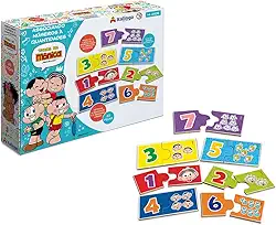 Jogo Associando Números e Quantidades Turma da Mônica - 20 Peças
