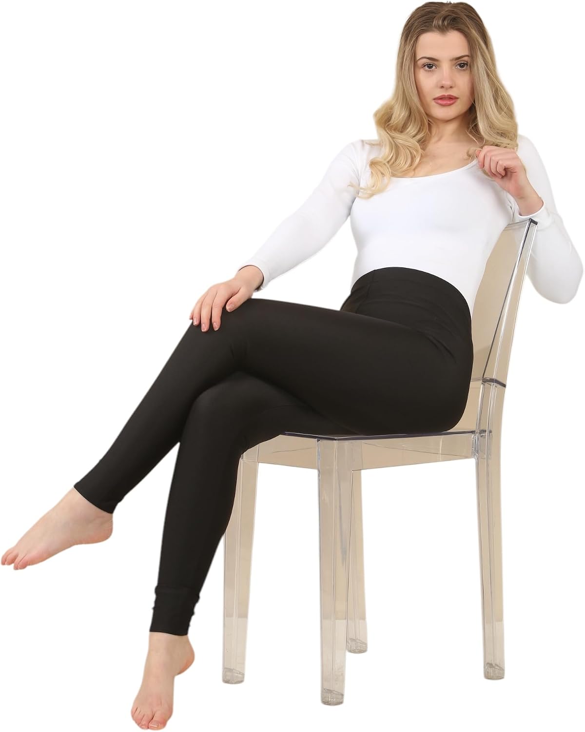 Loxdonz Women's Shiny Leggings Neon Leggings Stretch Disco Pants Tights