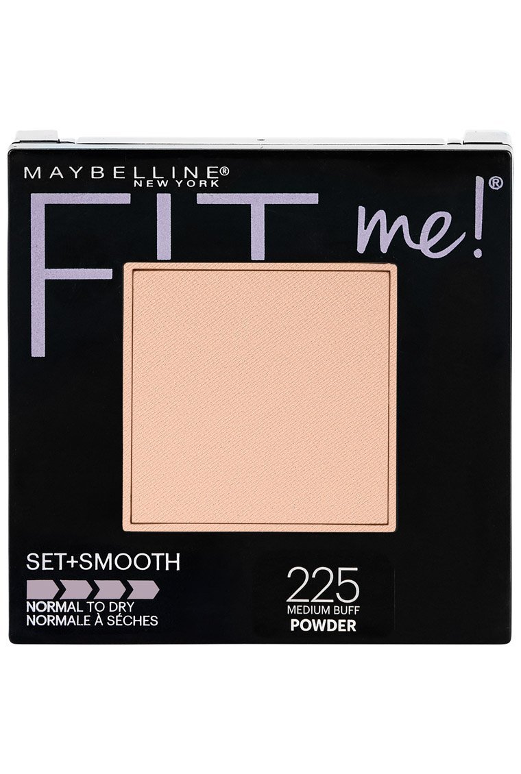 Maybelline New York Fit Me Set + Natural Smooth Powder Makeup, Medium Buff,Dry; Normal Skin 0.3 Oz,51.6 Gram, Beige