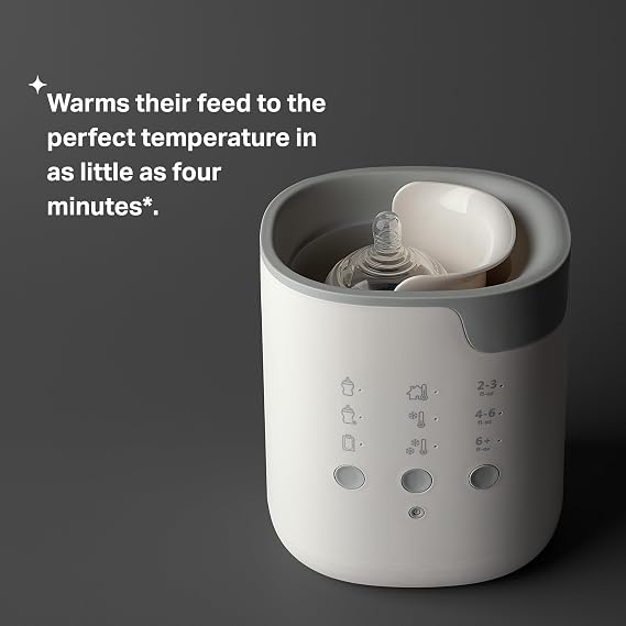 Tommee Tippee Bottle & Food Warmer, Automatic Timer, Touch Settings | Warms Breast Milk, Formula, Jars & Pouches to Temperature in Minutes, White