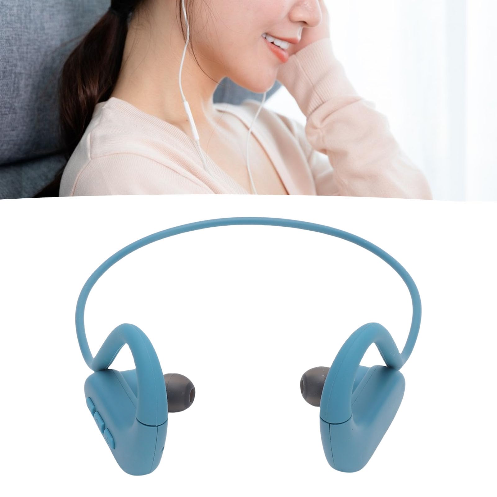 Fockety Słuchawki Przewodnictwa Kości 5.4 IPX8 Wodoodporny 16H Podwodne Słuchawki do Pływania z 14 Mm Tryb Mp3 do Prowadzenia Siłowni Rowerowej