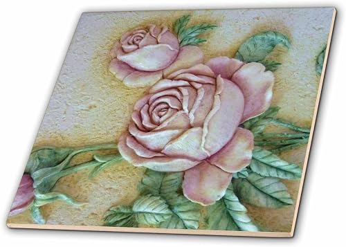 3dRose LLC ct_14481_4 Rosas en azulejos de cerámica, 12 pulgadas
