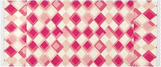 Rhomboid Neutral Hot Pink lace edge Refrigerator Top Cover with side bag washable Washing Machine Protective Cover for Washer Microwave Refrigerator Fall Decor Halloween Decor 51.2x22in