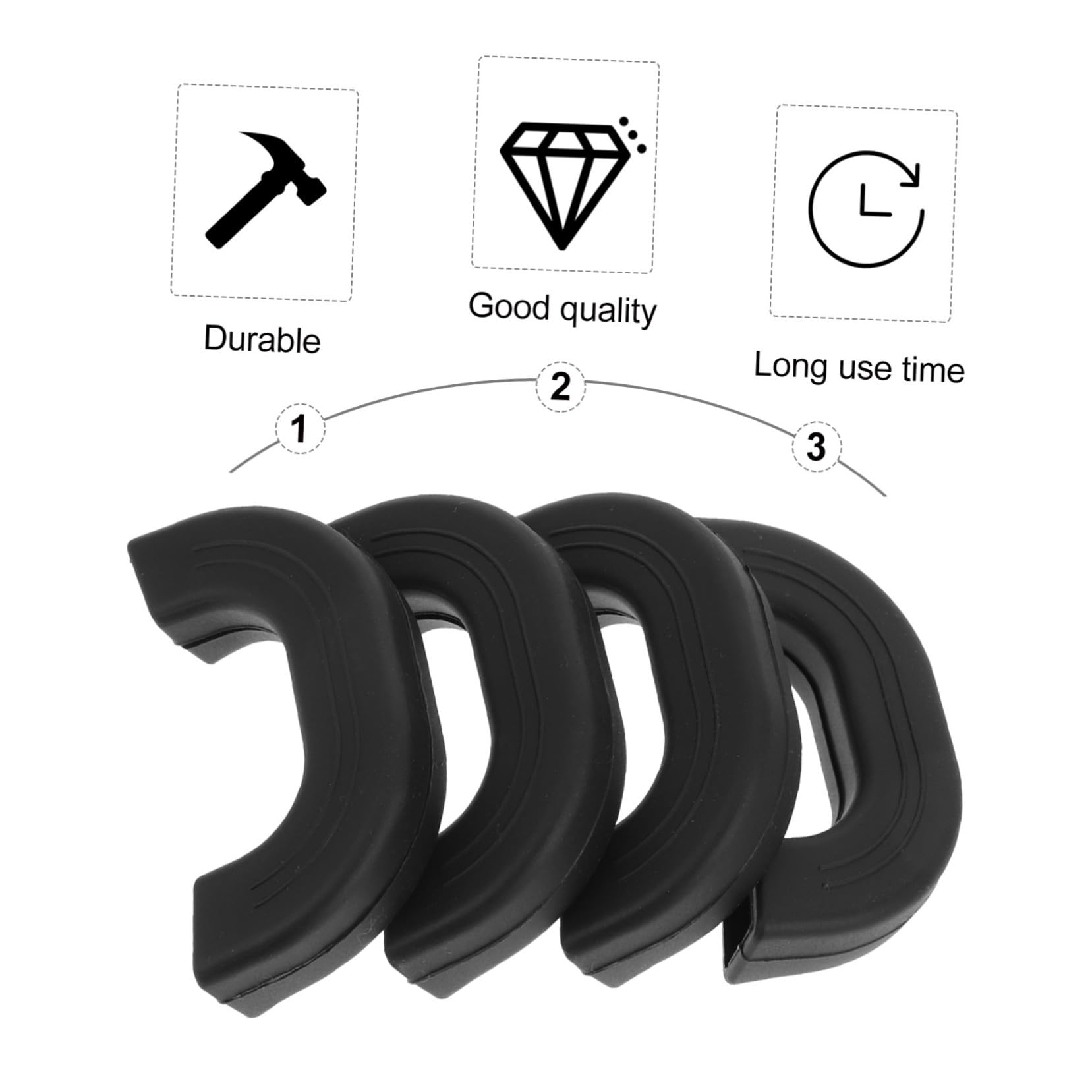 Funda de Silicona Resistente al Calor para Mango de Sartén, 4 Piezas, Protector Anti-escaldaduras para Cocina y Ollas Diseño Ergonómico