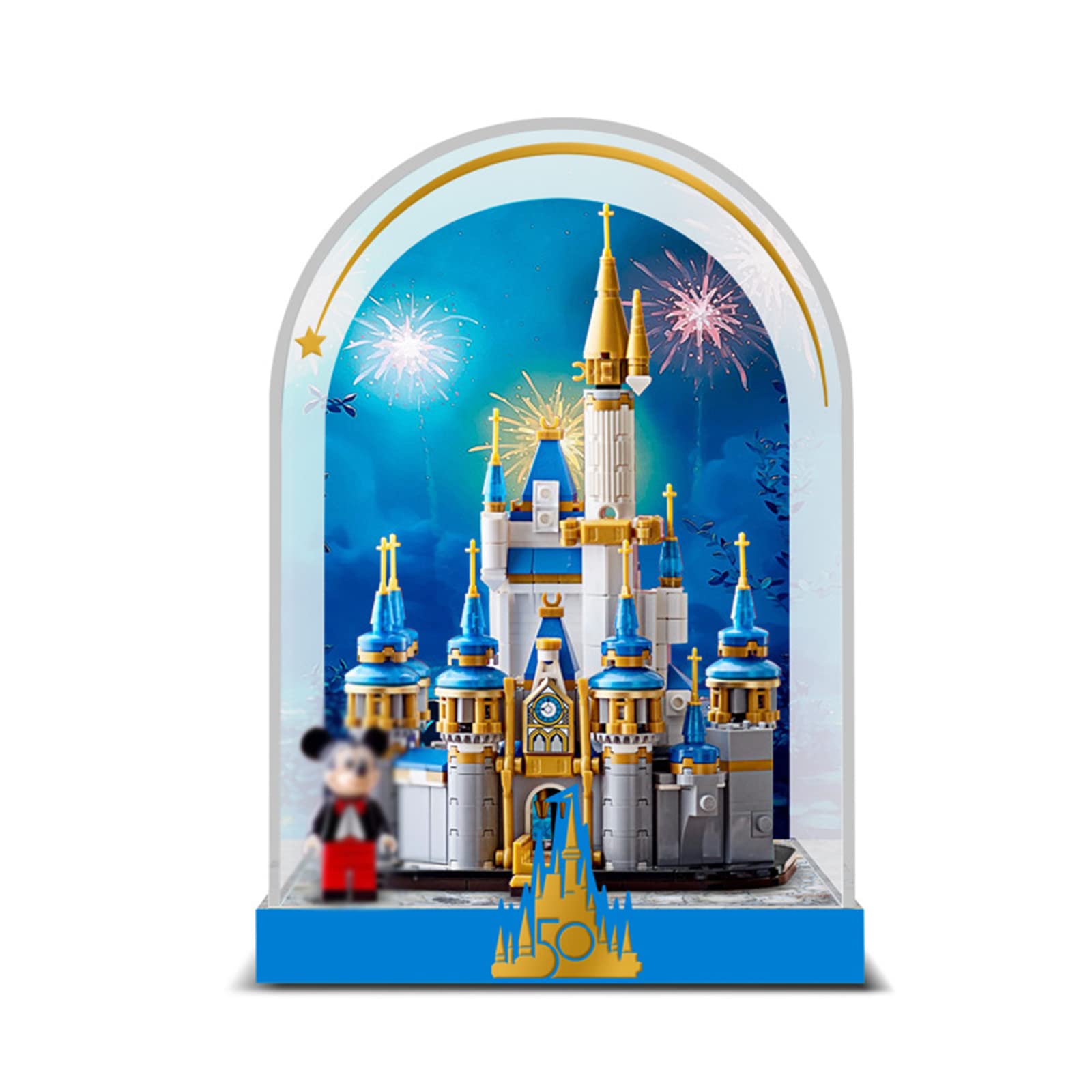 MNVOA Display Case Transparent for LEGO Disney Mini Castle, Acrylic Dustproof Showcase Designed for Lego 40478 (ONLY Display Box)