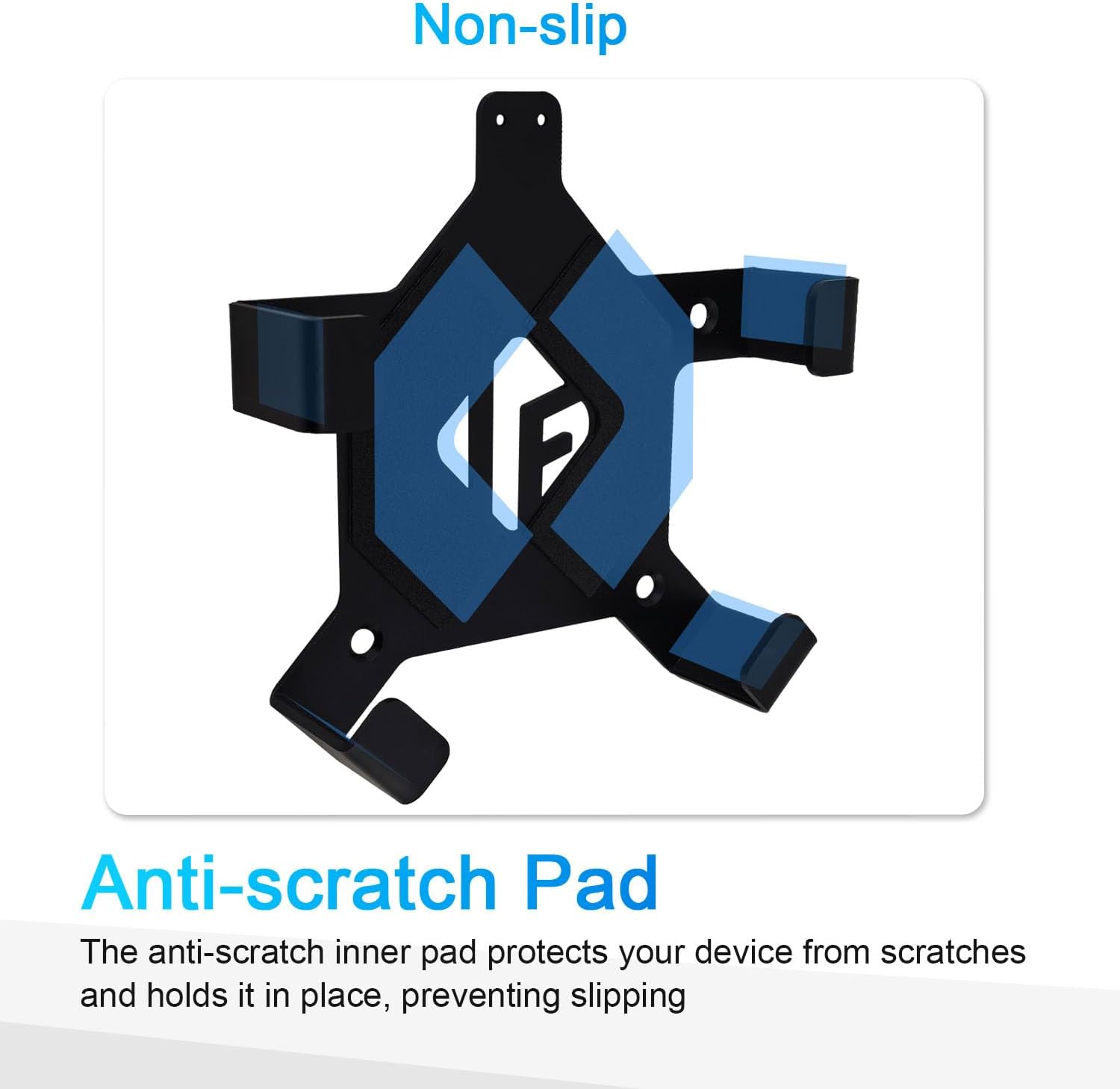 IFCASE Metal Mount Compatible with Roku Ultra for Wall/Back of TV/TV Vent (Black) 2 Packs