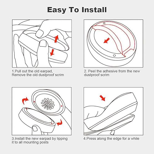 Miniatura 6 de Esen Solo 3 almohadillas de repuesto para auriculares Solo 2, accesorios compatibles con Beats by Dre Solo3/Solo2 inalámbricos A1796/B0534, hechos