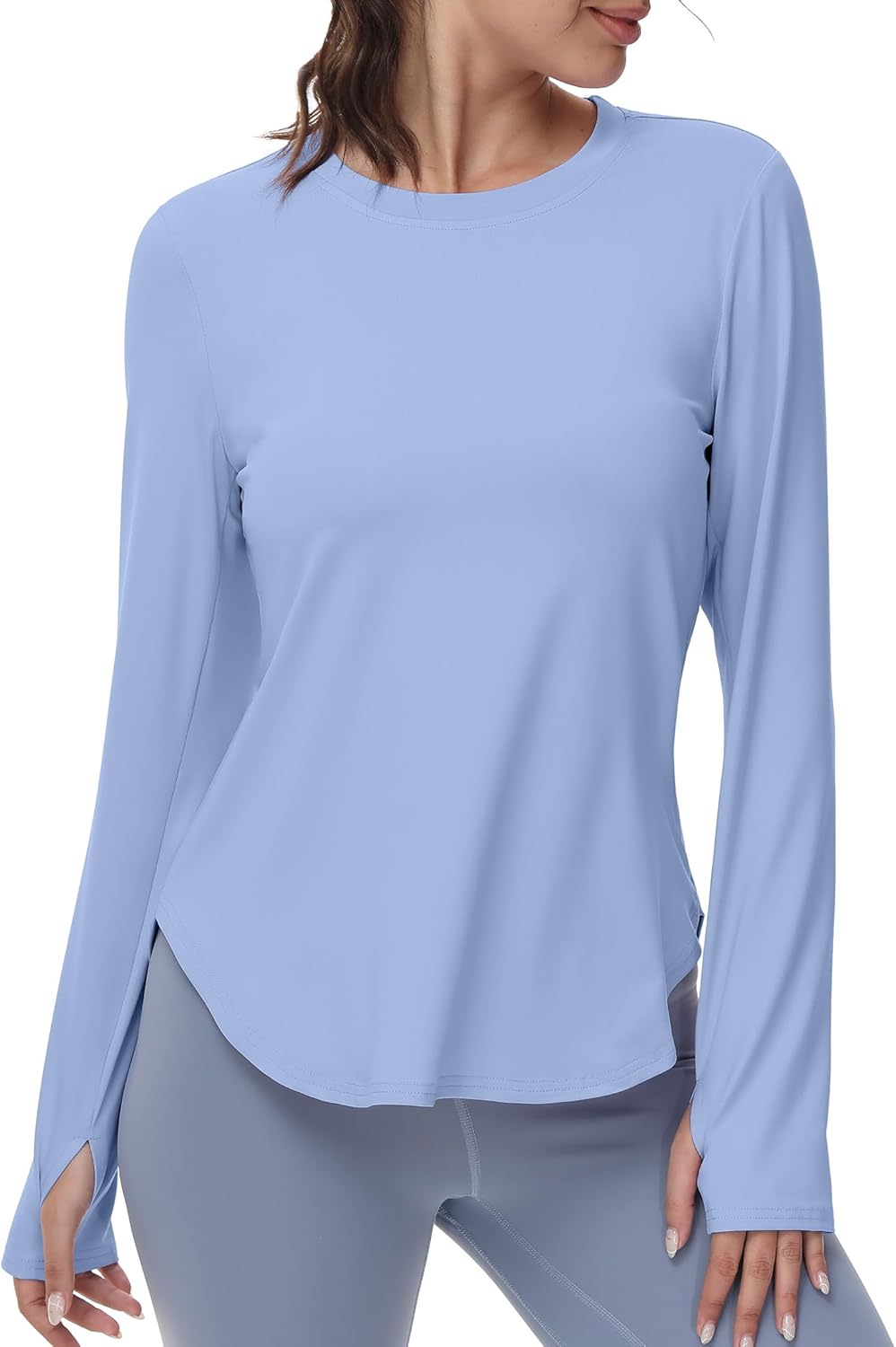 Women's Long Sleeve Workout Tops Running Yoga Athletic Hiking Casual Base Shirts Lightweight Quick Dry UPF 50+