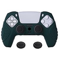 Vista 1 de eXtremeRate PlayVital Guardian Edition Racing Green Ergonomic Soft Anti-Slip Controller Silicone Case Cover for ps5, Rubber Protector Skins with