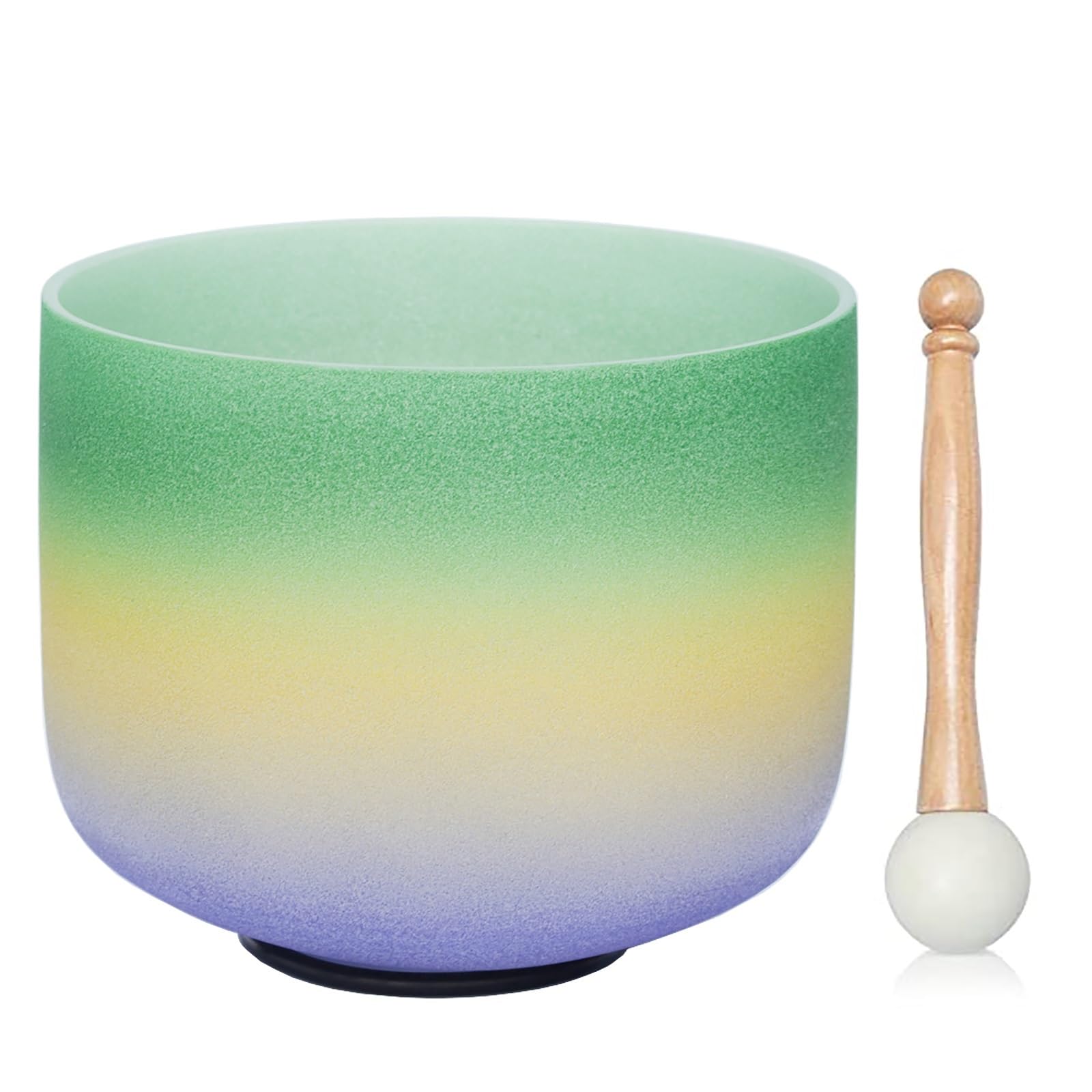 SBCGFY Colored Crystal Singing Bowl, 99.99% Natural Frosted Sound Bowl Chakra Music Bowl, Ideal for Yoga Relax Meditation & Sound Healing,12Inch C Note