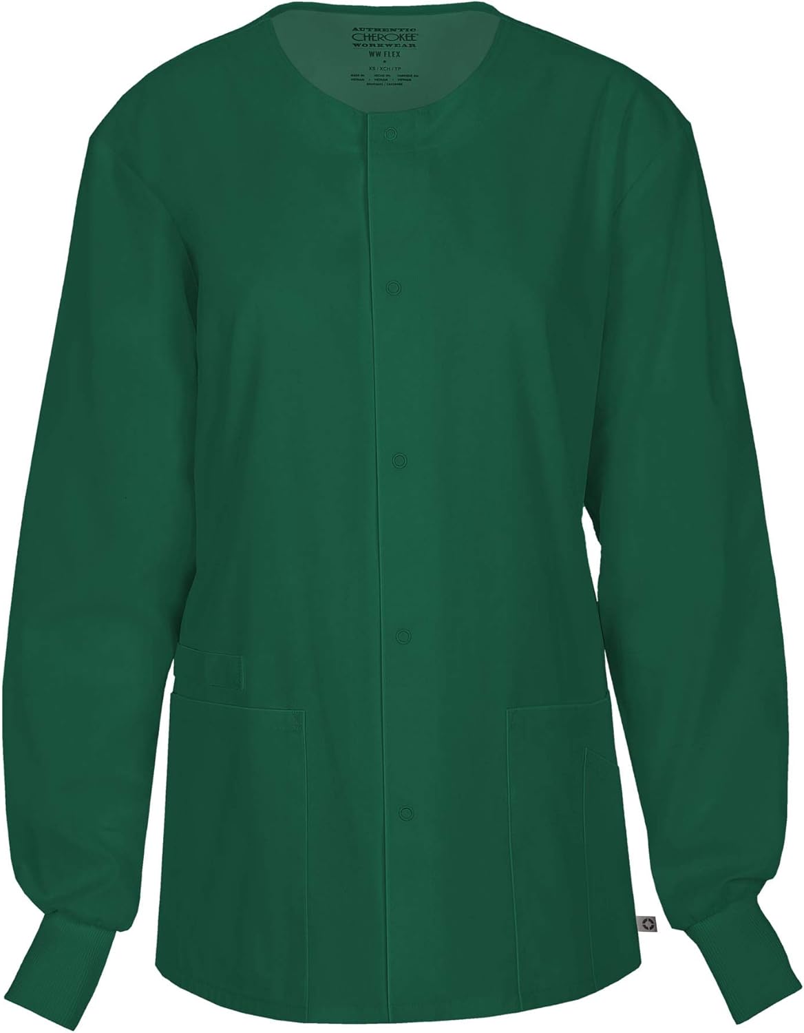 Cherokee Men's Big Ww Flex with Certainty Unisex Snap Front Warm-up Jacket