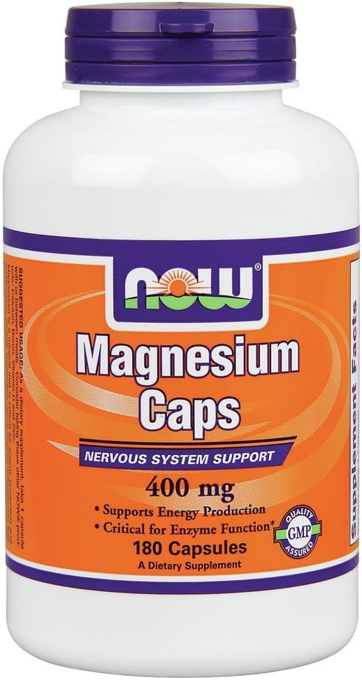 Now Foods , Magnesiumcapsules, 400 mg, 180 capsules