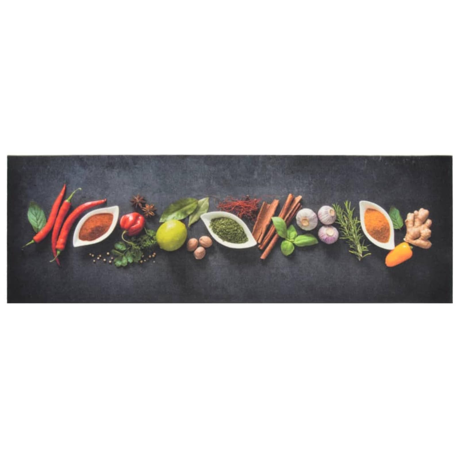 Küchenteppich Waschbar Gewürze 60x180 cm Samt, Teppich Küche, Küchenläufer, Läufer Küche, Teppich Für Die Küche, Teppich Läufer