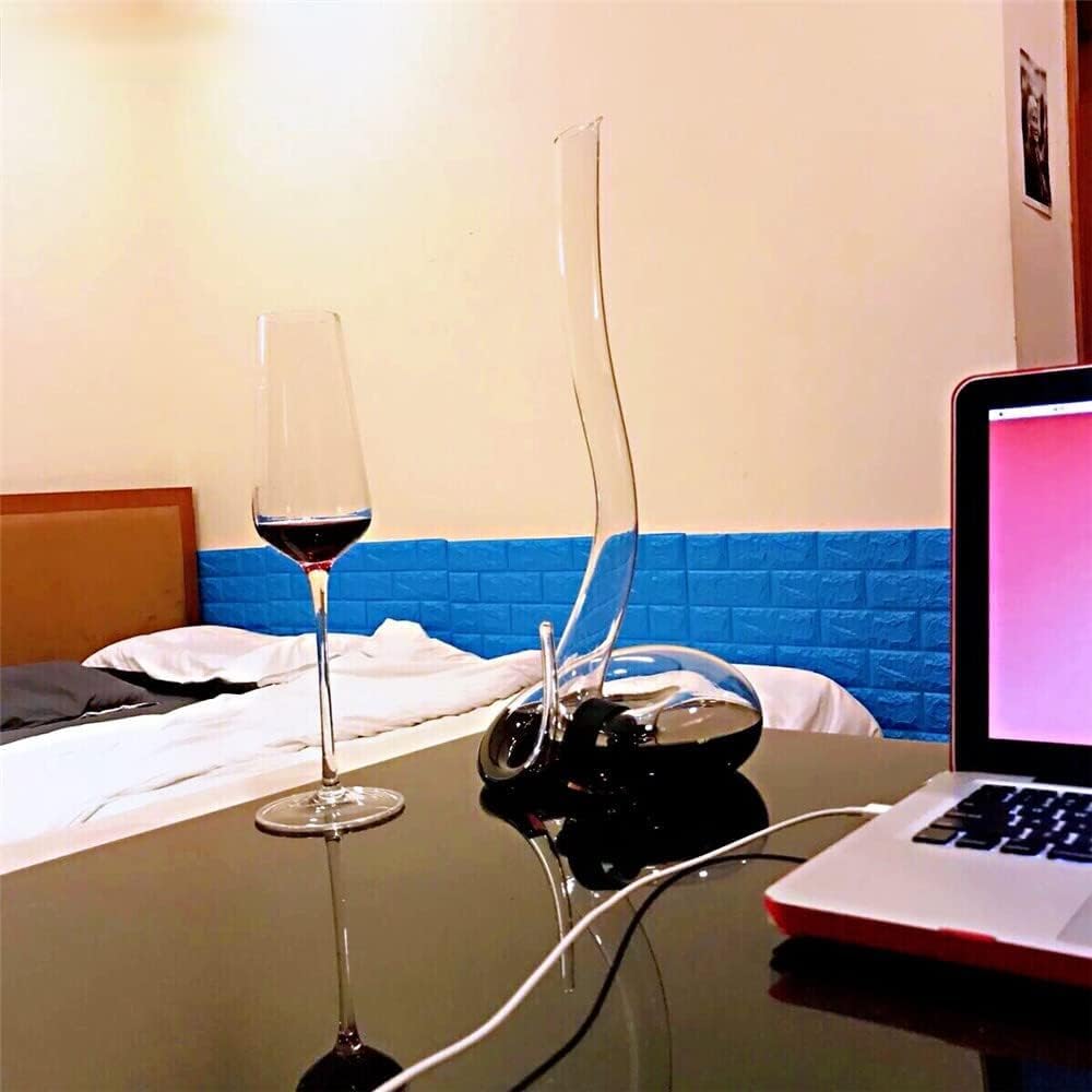 Decanter per vino rosso, Decanter in vetro da vino rosso in cristallo soffiato a bocca da 600 ml, caraffa in stile serpente, bottiglia d'acqua con champagne, regalo di nozze