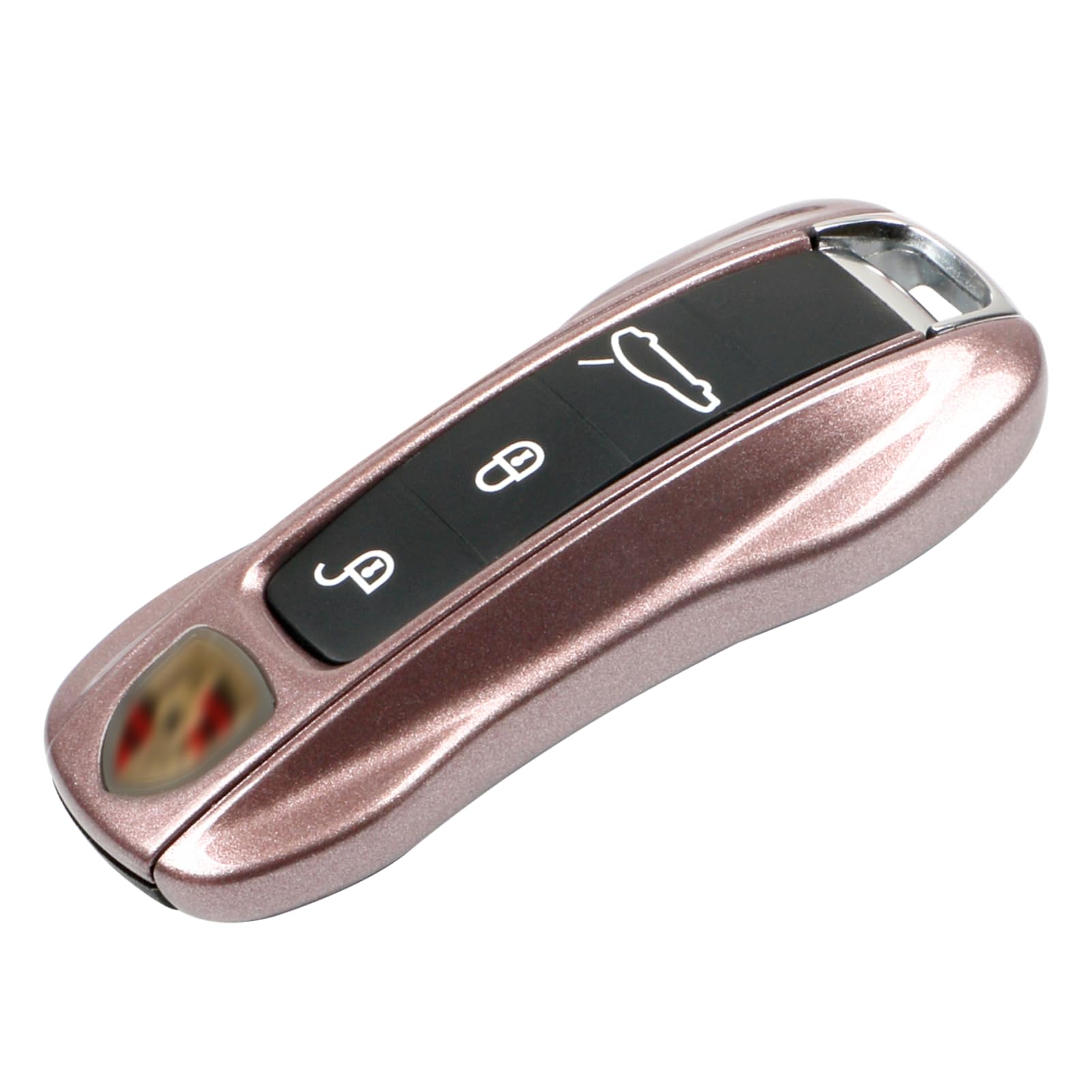 Jaronx Compatible with Porsche Key Fob Cover, Compatible with Porsche Cayenne Panamera Key Cover 2018-2024, Carrera Taycan Accessories 2020-2024 (Frozen Berry Metallic-New)
