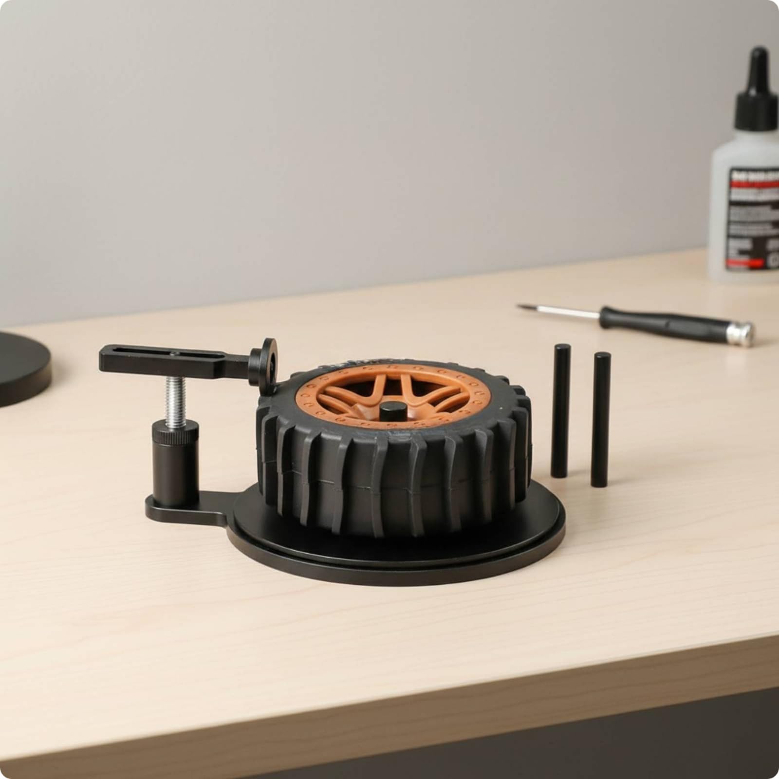 Stazione di Incollaggio Regolabile Supporto in Metallo Attrezzo per Modellisti, Officina RC, Modellismo, Nero