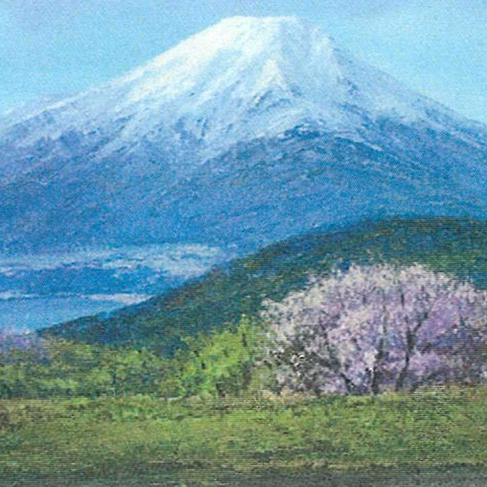 石割桜 油彩画・油絵 石割桜」油彩画・油絵
