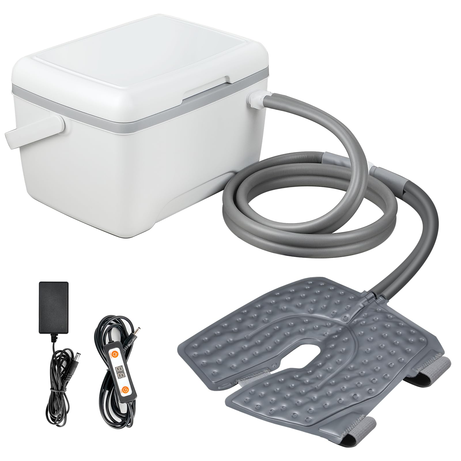 Cozion Cold Therapy Machine, 8L Large Ice Cryo Cuff, Flexible Freeze Kit Ice Therapy Machine for Knee, Fast Cooling Ice Cryotherapy Pad Fit Knee, Back, Leg, Shoulder, Hip, Reusable and Setting Time