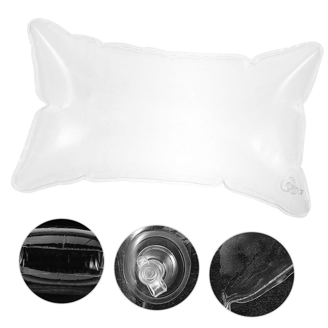Hemobllo Oreiller Gonflable Transparent en PVC, Portable pour Voyage