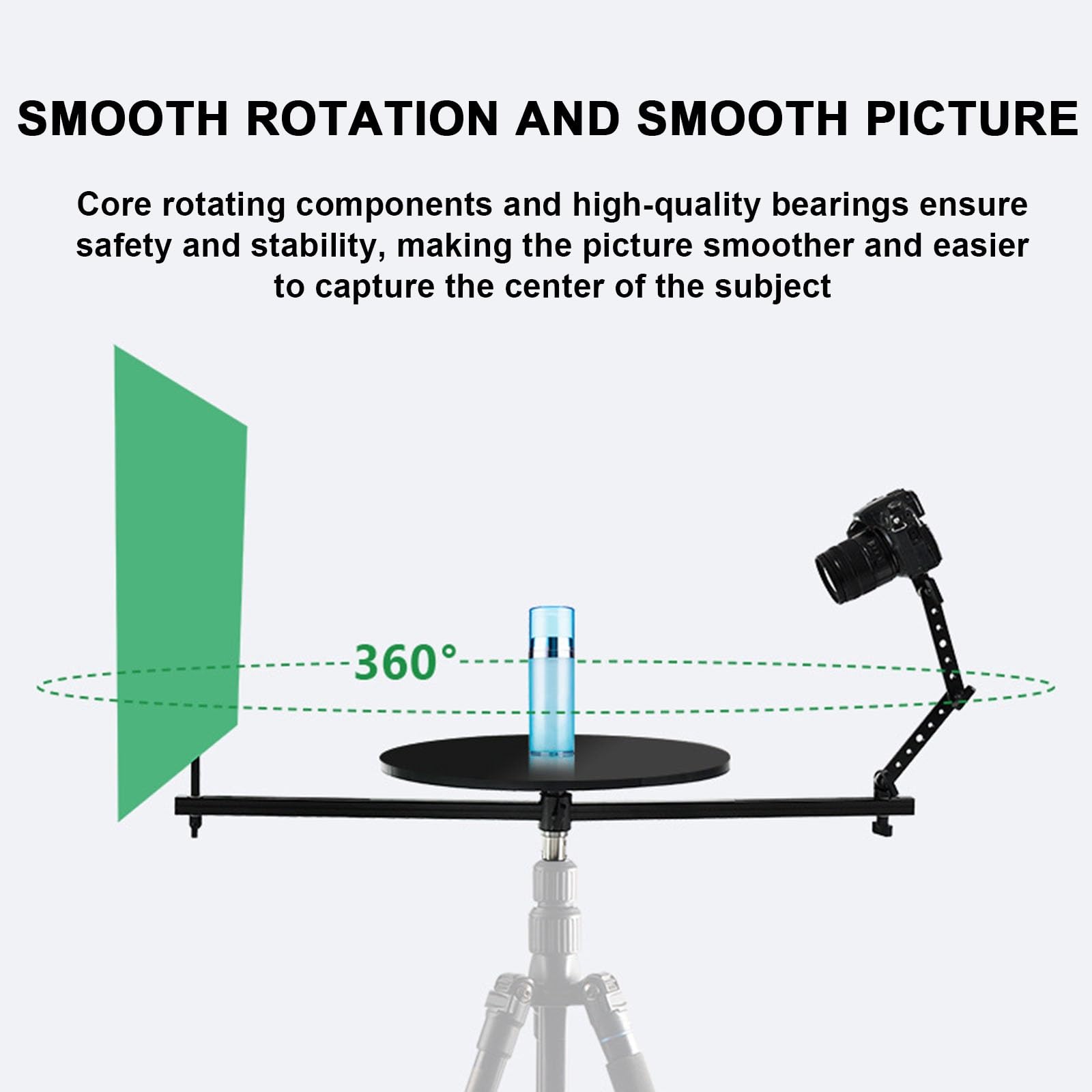 Plataforma giratoria para cámara, plataforma giratoria de aluminio para uso comercial, ideal para fotografía de alimentos y fotografía de productos
