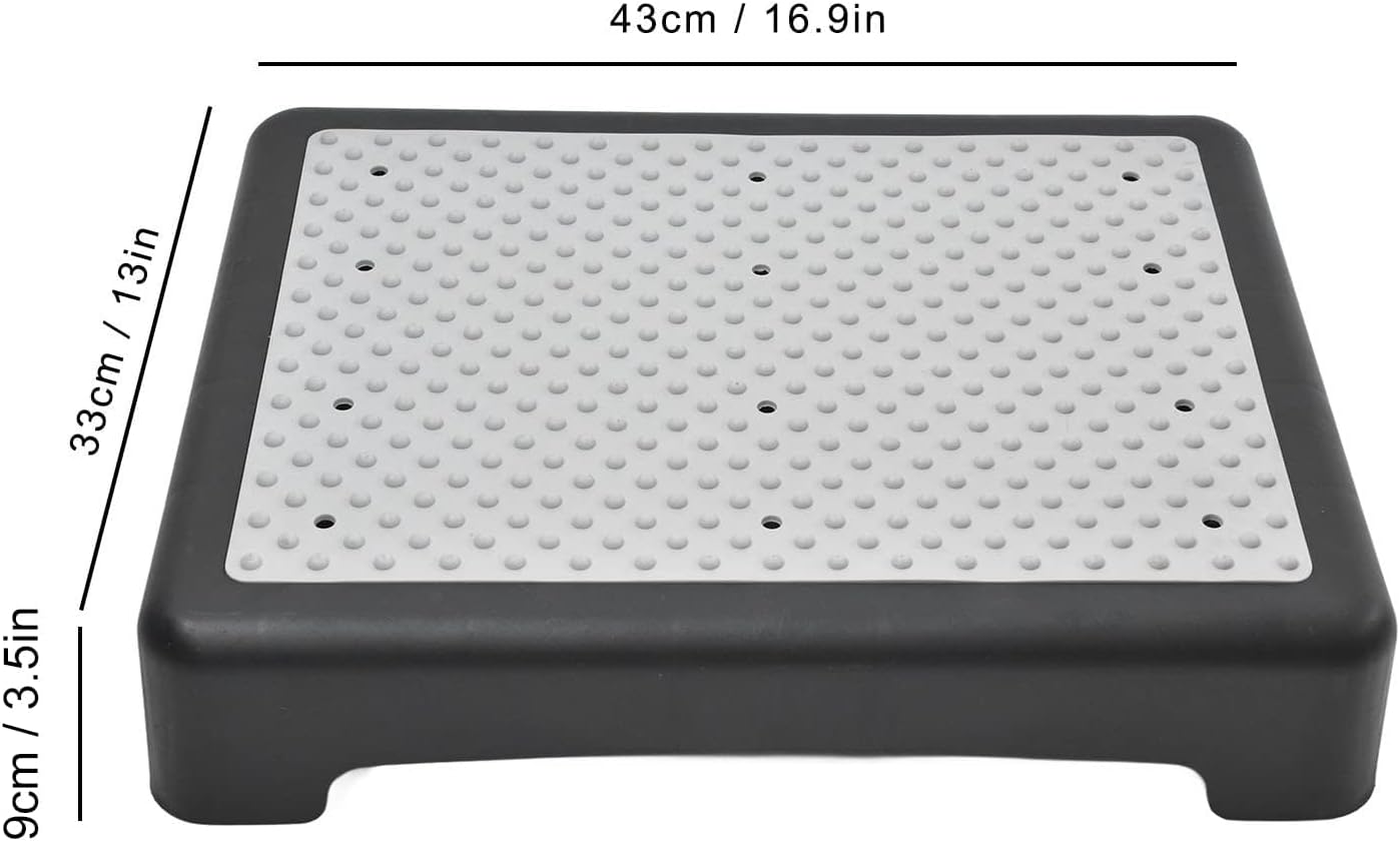 Mobility Step Stool, 16.9x13in Non-Slip Platform Riser for Adults & Seniors Safety Step Indoor and Outdoor Standing Support Portable Stair Assist for Garden Cars Bedside Shower Bathroom, 240KG