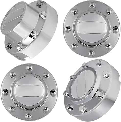 Miniatura 4 de ECCPP Juego de 4 tapas centrales de 7 ruedas cromadas delanteras y 2 traseras para Dodge RAM 3500 2011-2018 Dually de 1 tonelada para camión Alcoa