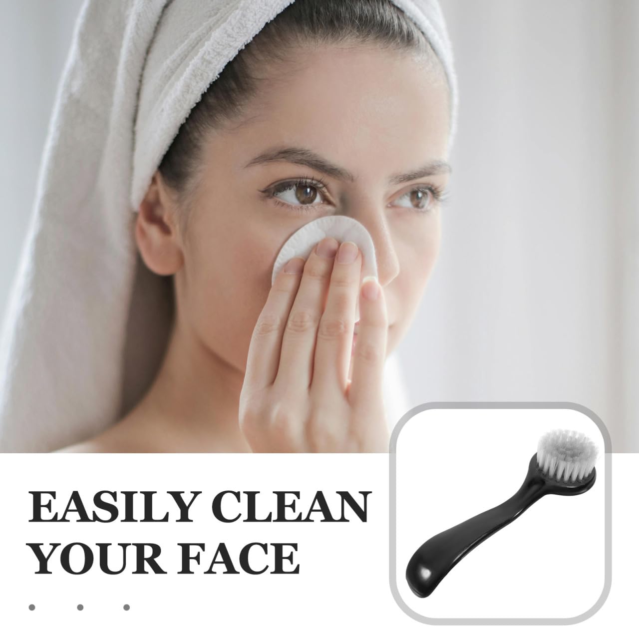 FOMIYES Facial Cleansing Brush Large Sheep Horn Face Wash Scrubber Soft Bristle Manual Exfoliating Tool for Deep Skin Cleaning and Makeup Removal - Image 2