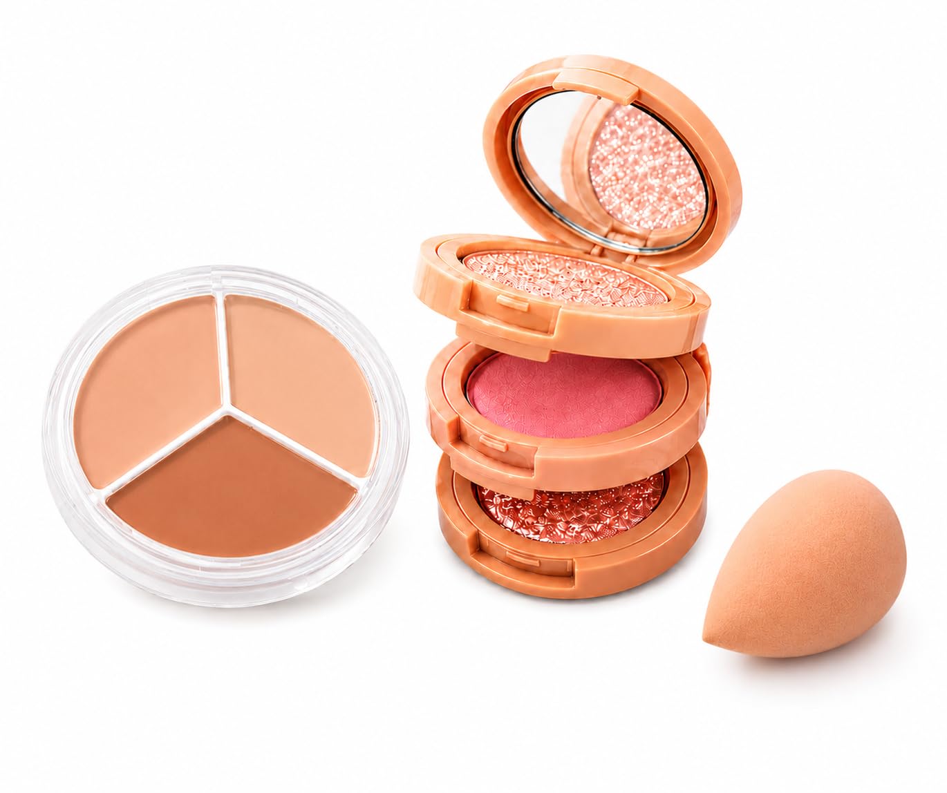 Makeup Kit with Concealer Palette, Blush & Highlighter & Sponge | Makeup Kit with Concealer Palette, Blush & Highlighter & Sponge-image-18