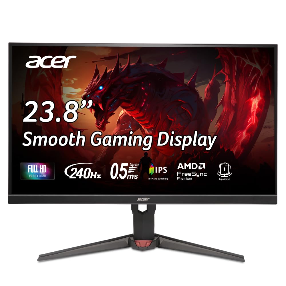 Acer Nitro Xv240yw3bmiiprx - 23.8 Inch - 1920X1080-240Hz - 1Ms -Gpu Sync: Freesync Premium - Colour: Black