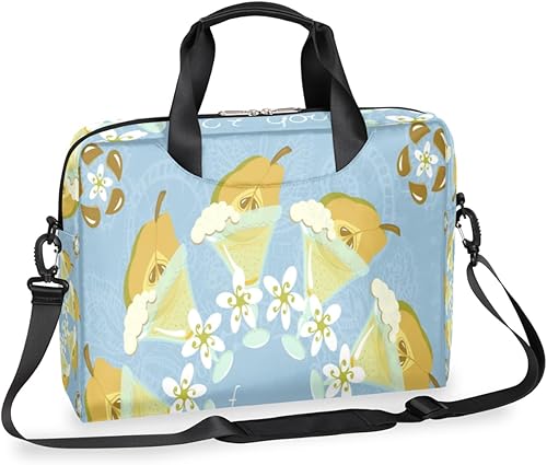 Rosette Pear Dessert Pattern Laptop Bag 16 Inch with Shoulder Straps & Handle Water-Resistant Durable Messenger Bag for Men Women Business Office