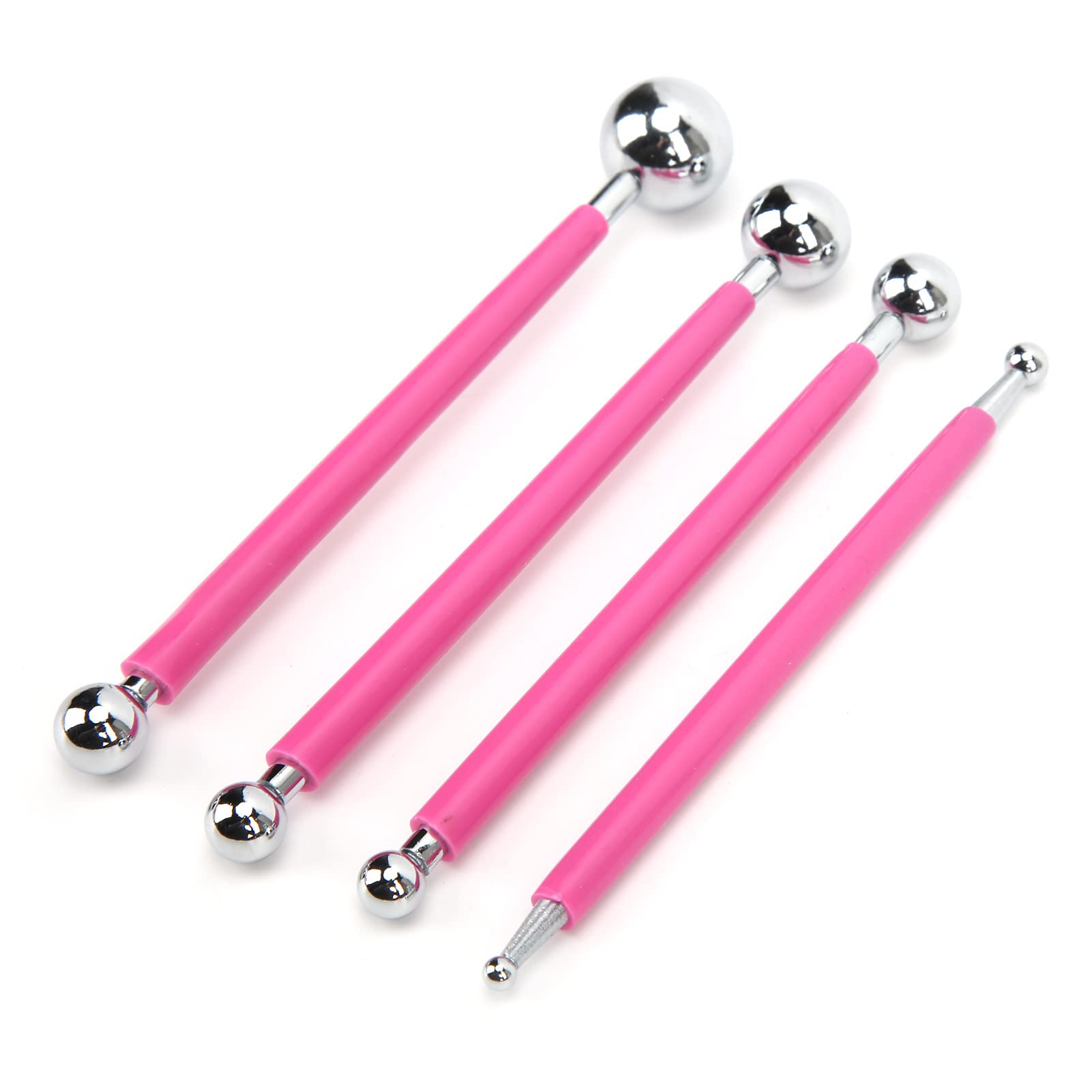 9Pcs Ng Tools, DIY Clay Indentation Tool Different Sizes Tools,Clay Sculpting Tools, Ceramic & Pottery Proof Double Ended Metal Ball for Sculpture Manicure Embossing Set