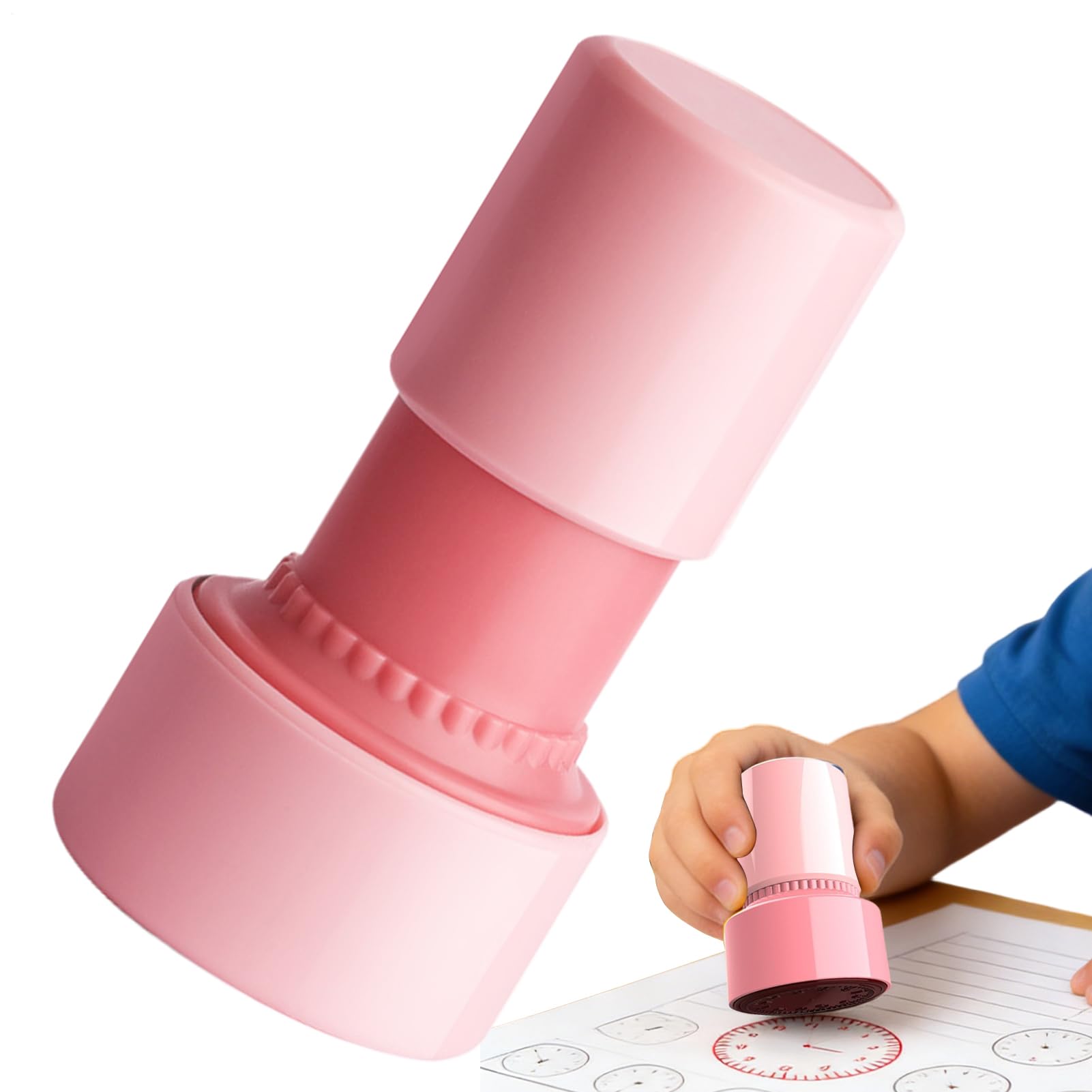 Generisch Sello de reloj, juguete portátil, divertido y educativo para aprender la hora, relojes sello educativo - para niños, juguetes educativos portátiles para el hogar, pintura artística — view 9