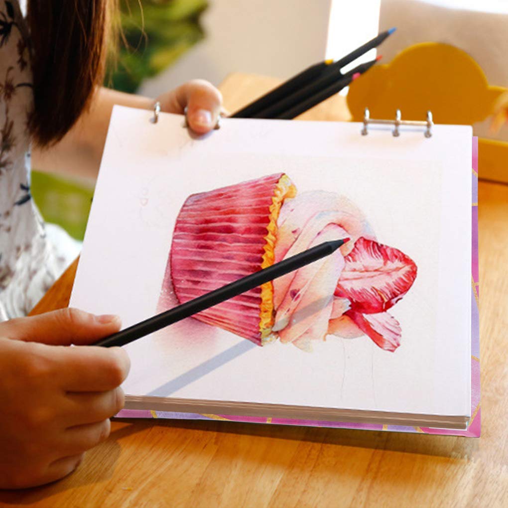 Cuaderno de bocetos, papel de dibujo, bloc de dibujo para niños y adultos, cuaderno de dibujo en espiral, papel de boceto, bloc de bocetos para dibujar, dibujar, pintar, dibujar, dibujar, 80 hojas