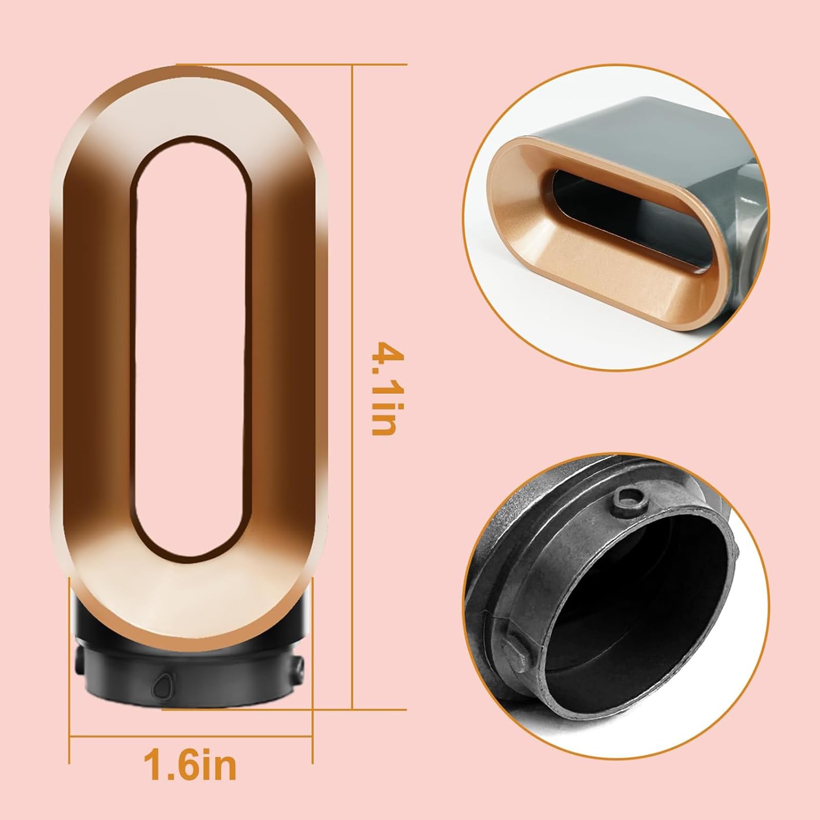 Transplant Sostituzione dell'ugello dell'accessorio dell'essiccatore pre-styling per gli accessori HS01 HS05 Parte 969759-01, nichel/rame