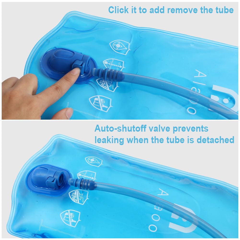 Sacca Ldrica, 2L Sacca Idratazione Portatile, Senza BPA, Design a Prova di Perdite, con Tubo, Adatto per Il Trail Running, Il Ciclismo e Il Campeggio(Azzurro)