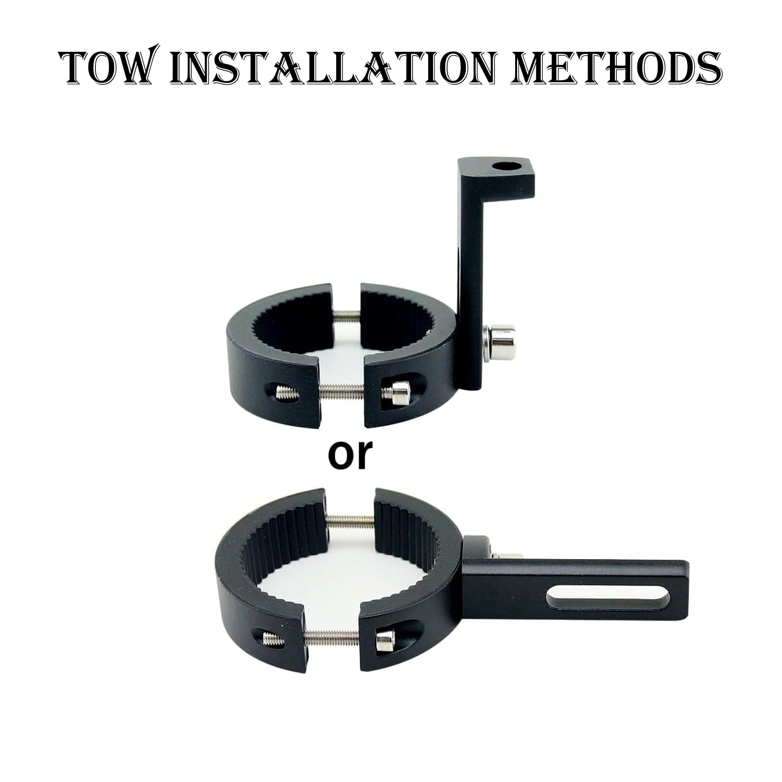 2 Pezzi Staffa di Montaggio Fari LED Universale (38 mm - 60 mm), Staffe Supporto Faretti Moto, Staffe di Montaggio Barra Luminosa Morsetto, per Veicoli Auto Camion Moto Barca