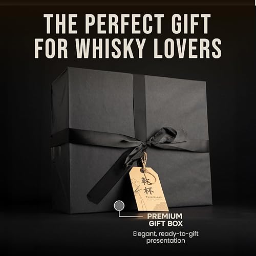 Miniatura 6 de Storm - Decantador de whisky japonés de cristal  100% cristal ultra claro sin plomo  25.4 fl oz elegante jarra de licor para whisky, escocés,