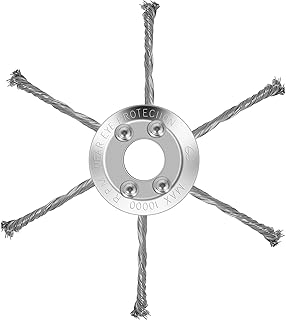 8" Unbreakable Wired Trimmer Blade,Lightweight Power Rotary Scissors Lawn Trimmer,Wired Weed Cutter Universal Attachments Head,Unbreakable Wire Trimmer Blade,Steel Wire Wheel Brush Weed Trimmer Head