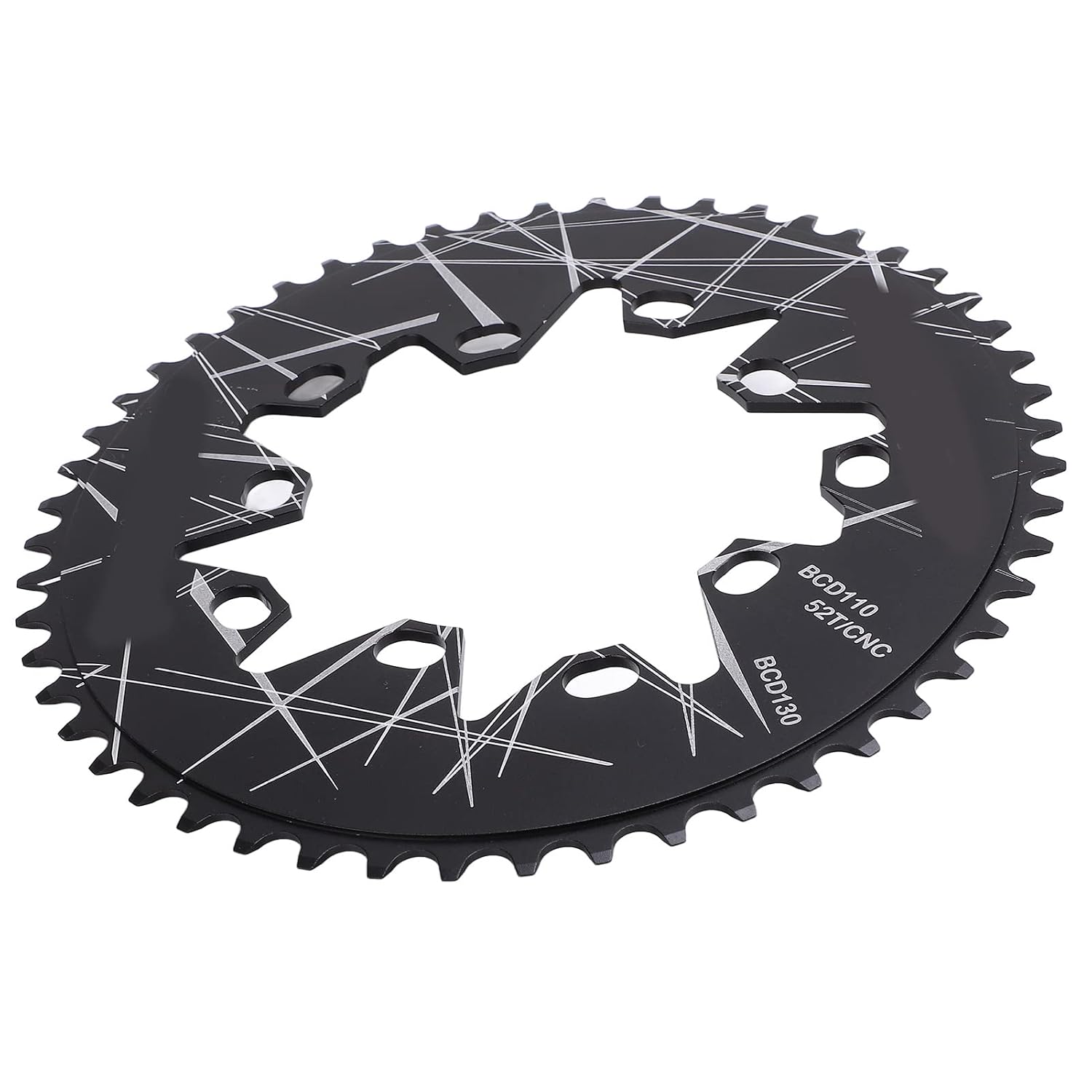 VGEBY Oval Disc Chainring, Lp Litepro 52T Oval Disc Chainring 110 130 BCD Road Folding Aluminum Chainwheel Narrow Wide Chainring