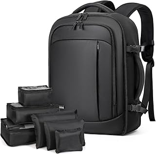 Lekespring Mochila viagem cabine avion 40 x 20 x 25 | mochila de viagem para mulher e homem - malas de viagem cabine com 6 malas organizadoras - férias negócios viagens escola