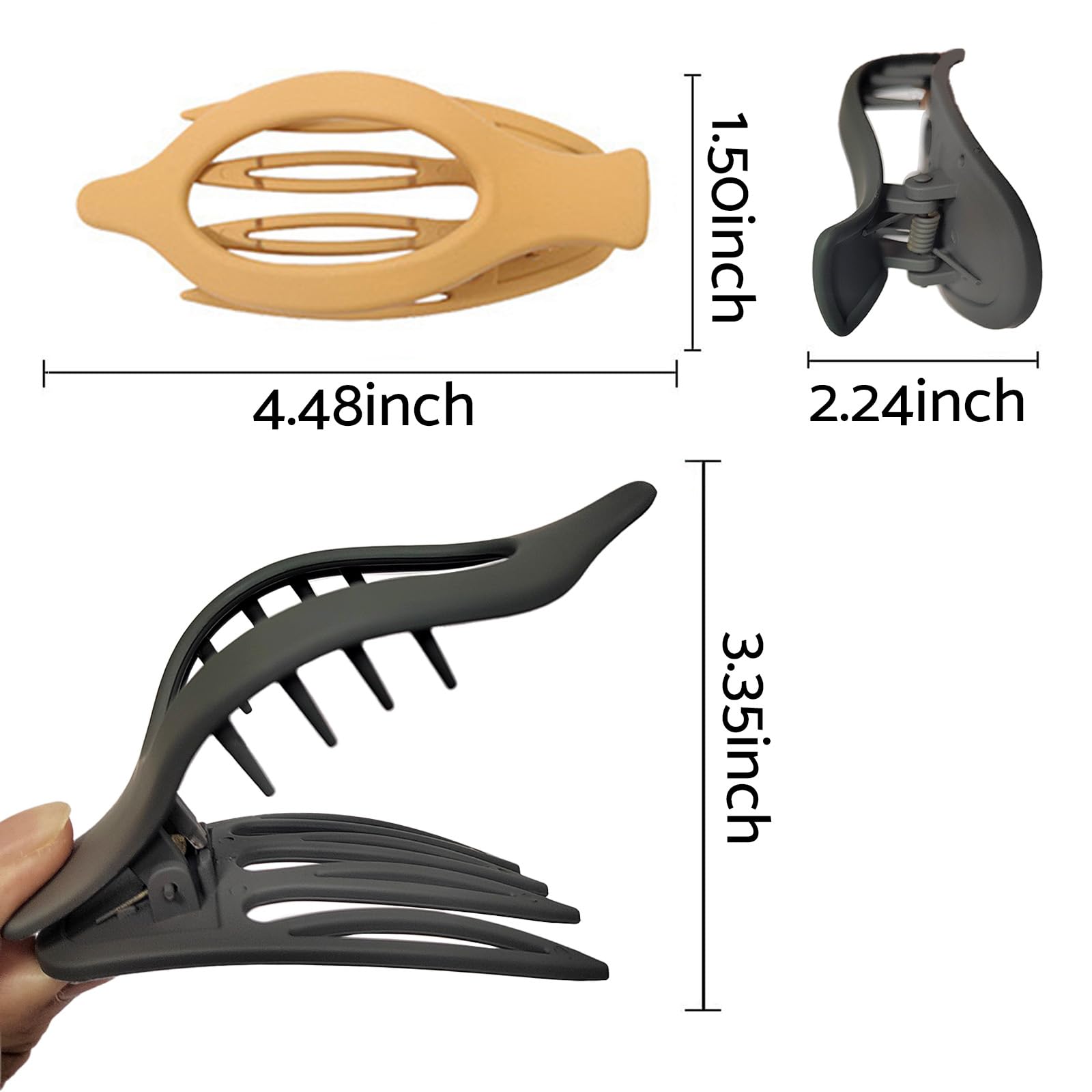 SHUNCHG 6 pcs Hair Clips Women,French Flat Hair Clips - Image 3