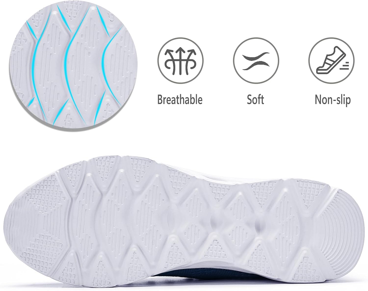 Tvtaop Running Shoes Womens Lightweight Sneakers Tennis Workout Gym Shoes,Blue,Women's Size 6.5 - Image 5